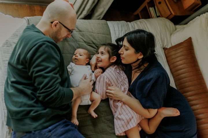 At home newborn photographer in Chicago